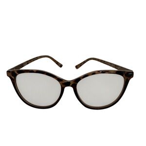 Quay All Nighter 126 Blue Light Blocking Cat Eye Clear Glasses Tort Brown NWOT